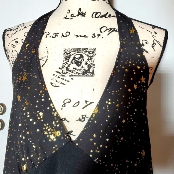 Womens Black & Gold Halter Style MAXI Dress Sz.XXL - Picture 2 of 3